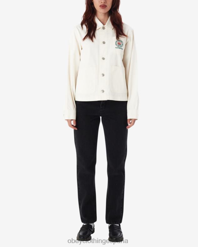 ropa OBEY chaqueta de tarea rosa susurro blanco mujer 0RV2P597