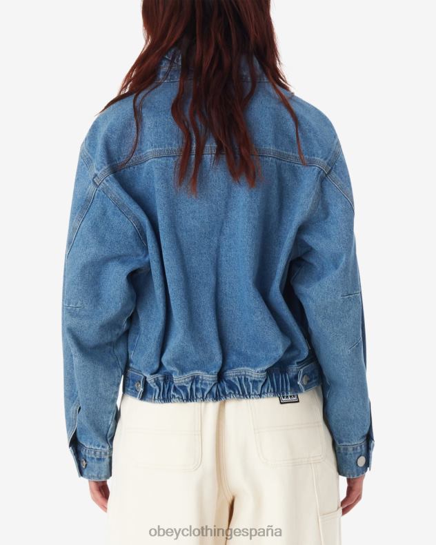 ropa OBEY chaqueta nessa índigo claro mujer 0RV2P598