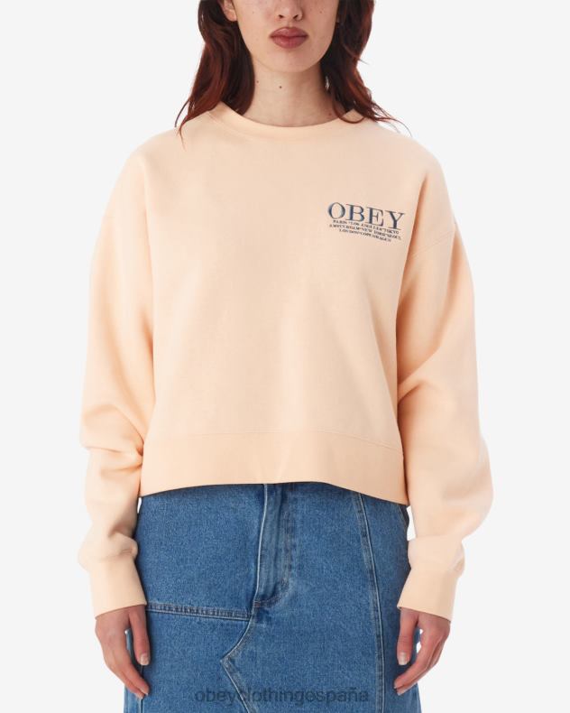 ropa OBEY ciudades cuello redondo parfait de durazno mujer 0RV2P590