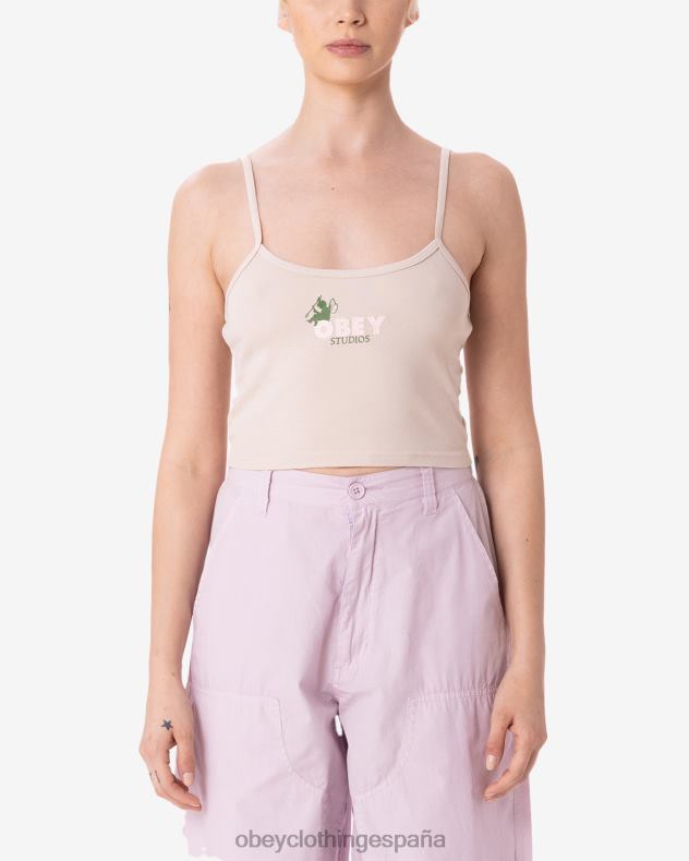 ropa OBEY Camiseta sin mangas corta con tirantes finos y hada sentada arcilla mujer 0RV2P629