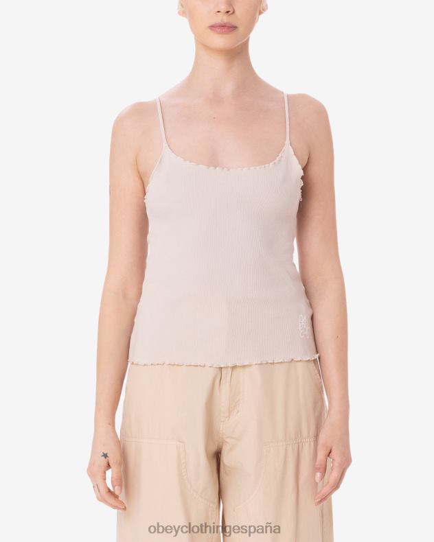 ropa OBEY tanque drey cuadrado garabato arcilla mujer 0RV2P604