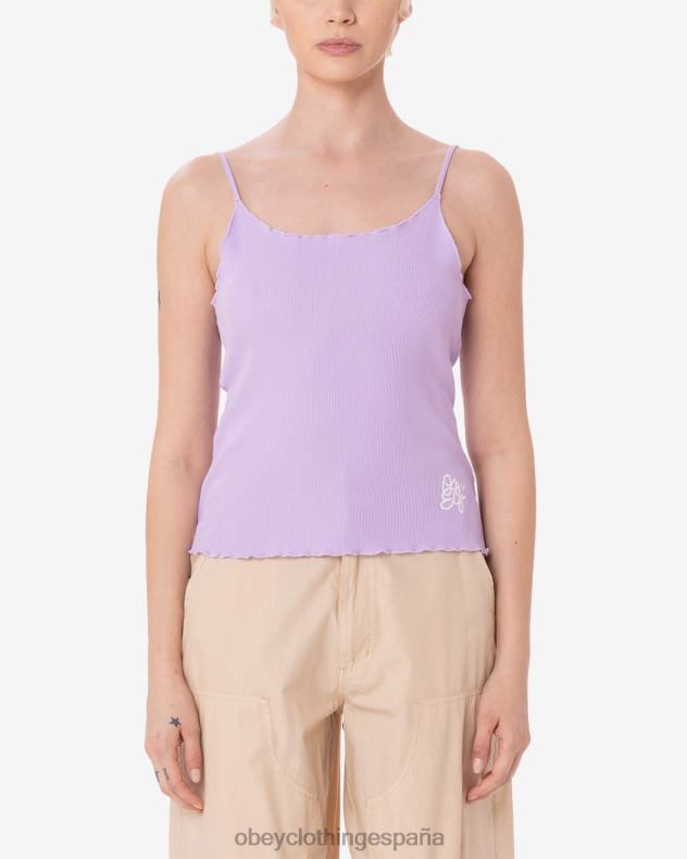 ropa OBEY tanque drey cuadrado garabato pétalo de orquídea mujer 0RV2P605