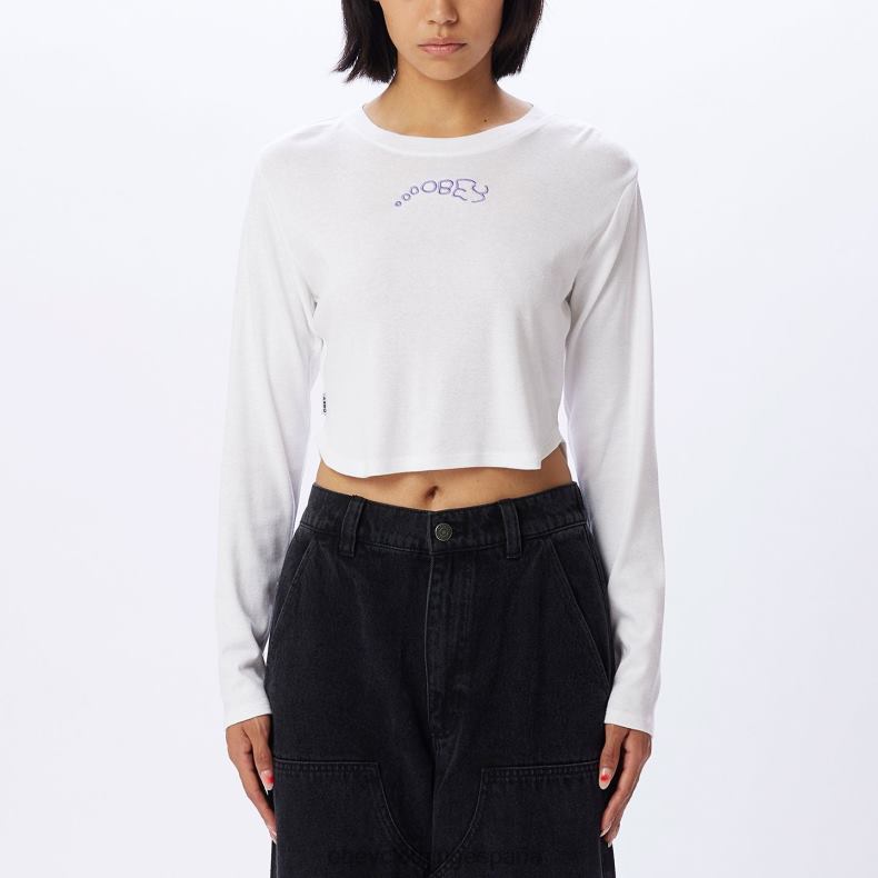 ropa OBEY top corto de khloe blanco mujer 0RV2P726