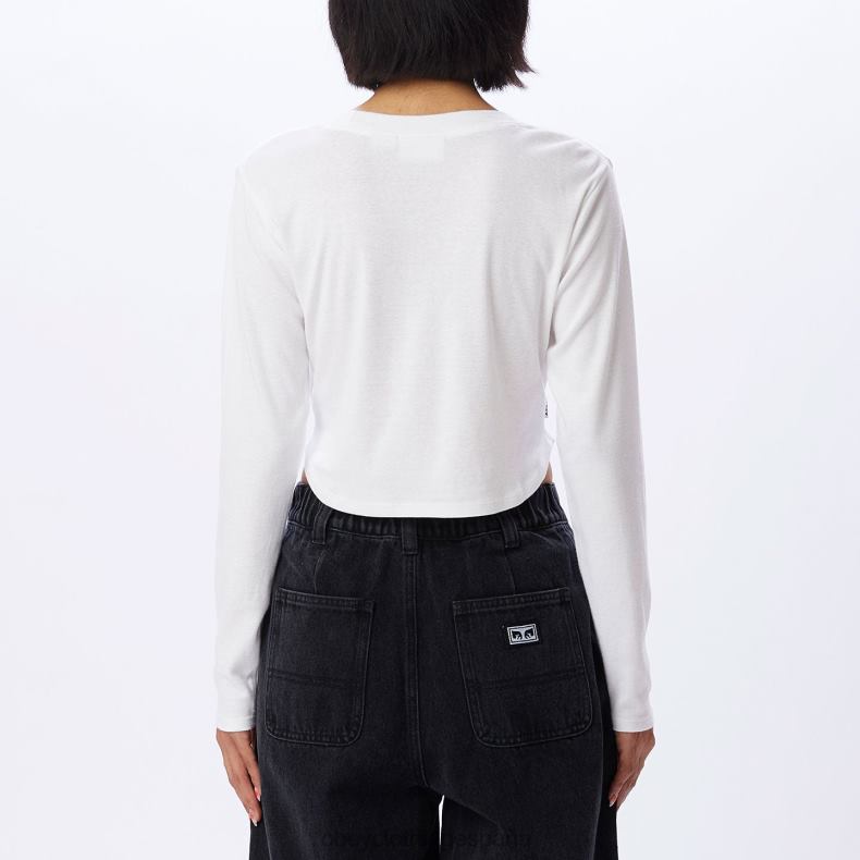 ropa OBEY top corto de khloe blanco mujer 0RV2P726