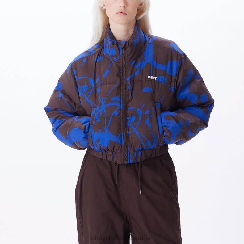 ropa OBEY chaqueta acolchada elixir java marrón multi mujer 0RV2P655
