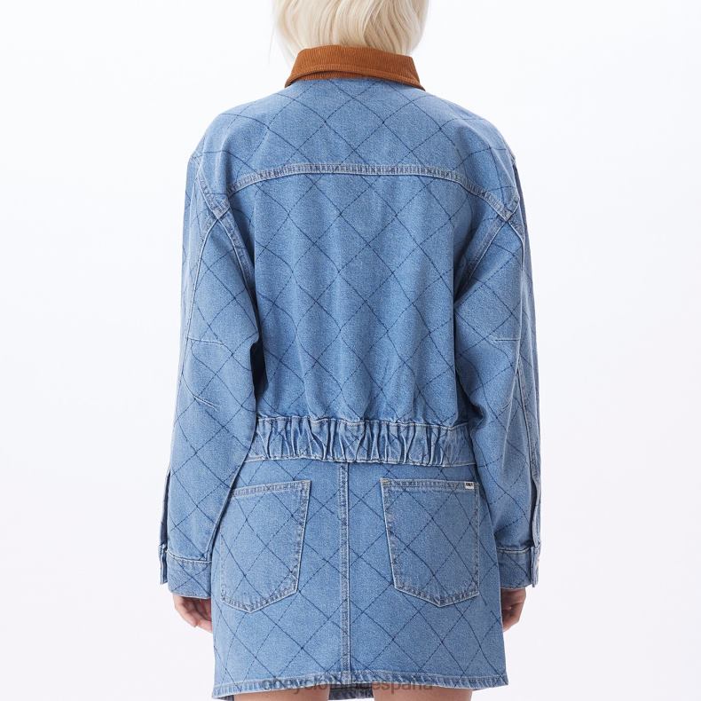 ropa OBEY chaqueta ariana índigo claro mujer 0RV2P661