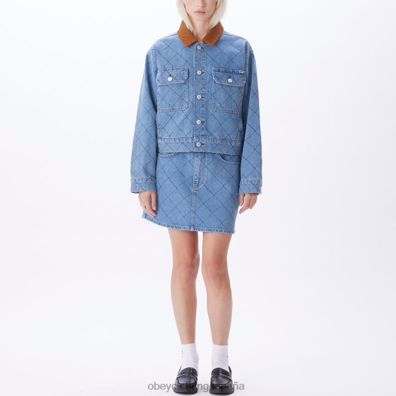 ropa OBEY chaqueta ariana índigo claro mujer 0RV2P661