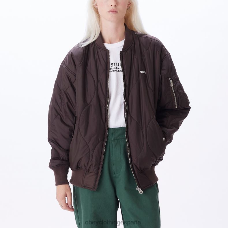 ropa OBEY chaqueta bomber daybreak ma-1 java marrón mujer 0RV2P658