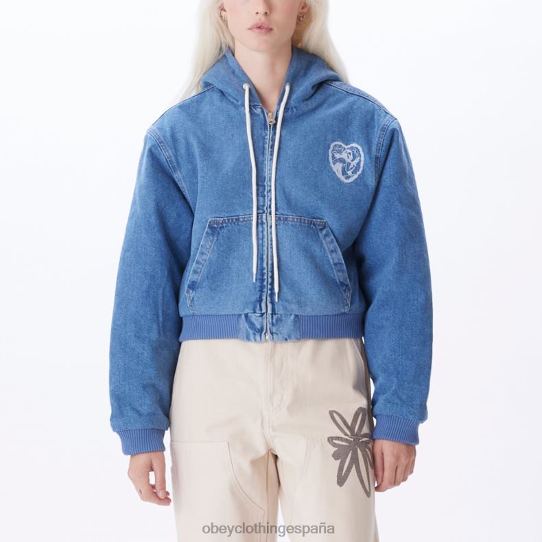 ropa OBEY chaqueta bomber salina índigo claro mujer 0RV2P647