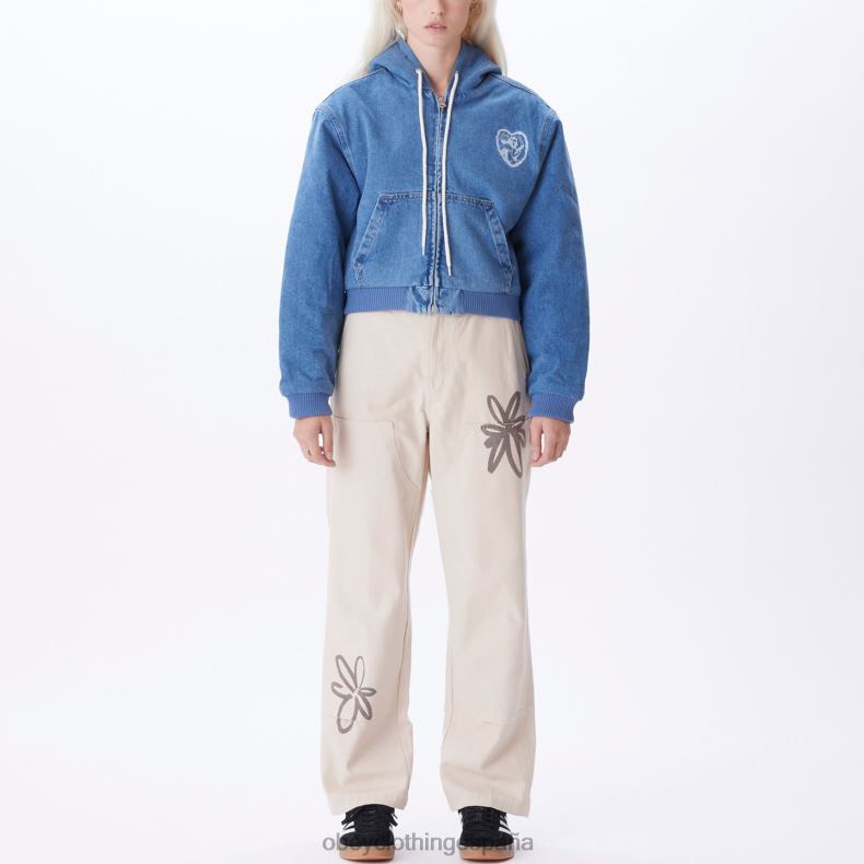 ropa OBEY chaqueta bomber salina índigo claro mujer 0RV2P647