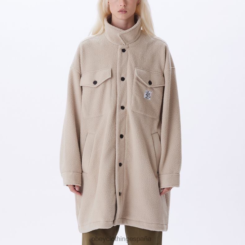 ropa OBEY chaqueta tipo camisa brooklyn Gris plateado mujer 0RV2P664