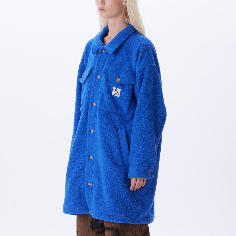 ropa OBEY chaqueta tipo camisa brooklyn surf azul mujer 0RV2P663