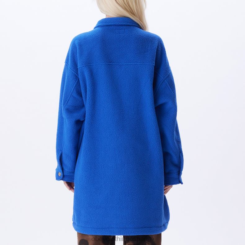 ropa OBEY chaqueta tipo camisa brooklyn surf azul mujer 0RV2P663