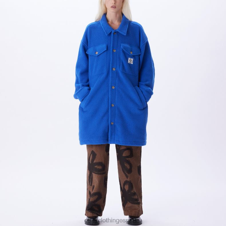 ropa OBEY chaqueta tipo camisa brooklyn surf azul mujer 0RV2P663