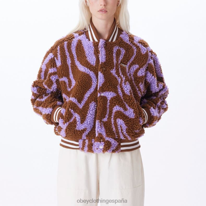 ropa OBEY chaqueta universitaria laberinto catechu madera multi mujer 0RV2P644