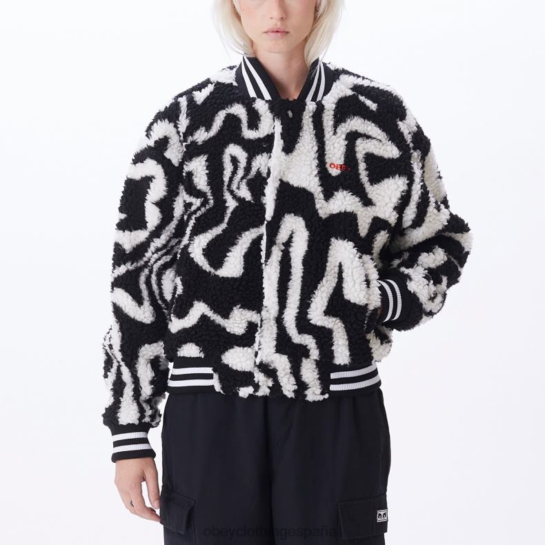ropa OBEY chaqueta universitaria laberinto negro múltiple mujer 0RV2P643