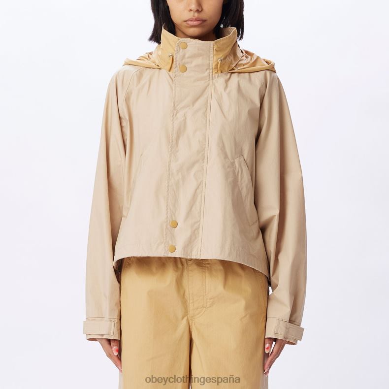 ropa OBEY parka corta dylan crema irlandesa mujer 0RV2P642
