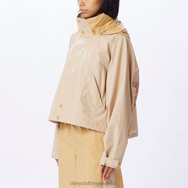 ropa OBEY parka corta dylan crema irlandesa mujer 0RV2P642