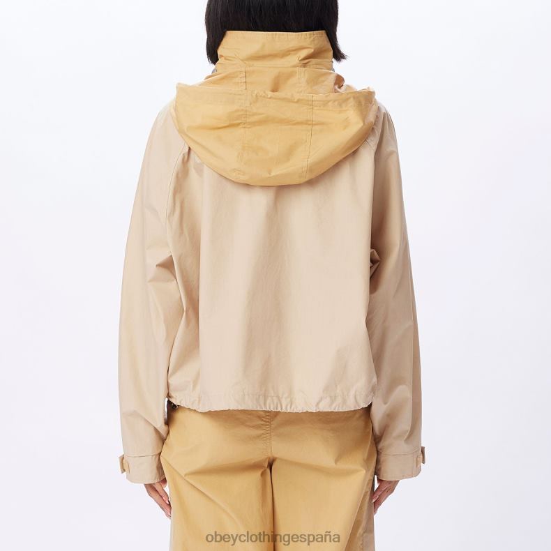 ropa OBEY parka corta dylan crema irlandesa mujer 0RV2P642