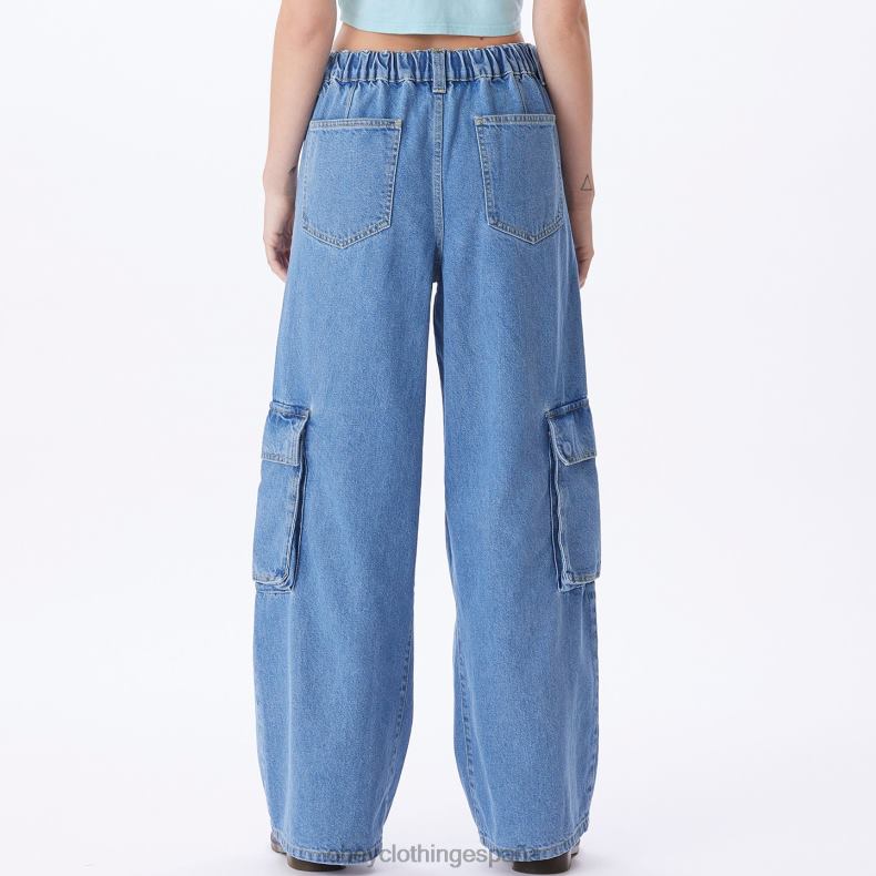 ropa OBEY buscar carga denim índigo claro mujer 0RV2P678