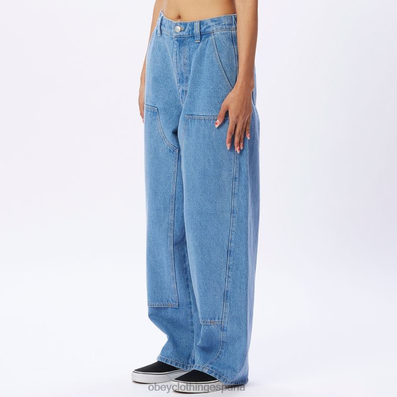 ropa OBEY denim holgado leah ii índigo claro mujer 0RV2P665