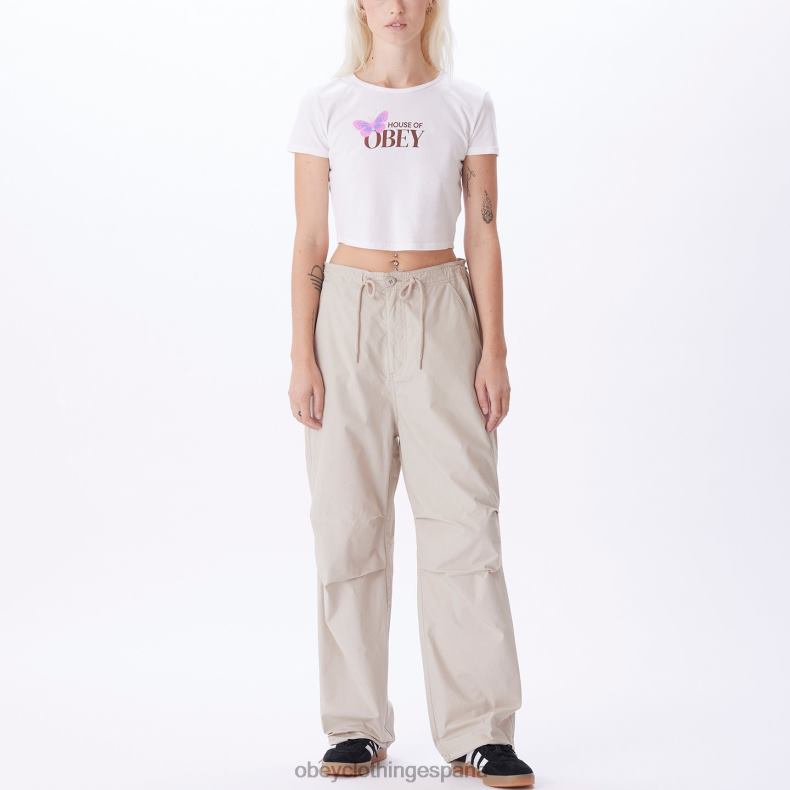 ropa OBEY pantalón de paracaídas mina Gris plateado mujer 0RV2P690