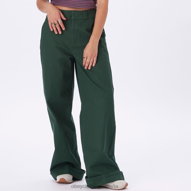 ropa OBEY pantalón de trabajo mila cedro oscuro mujer 0RV2P686