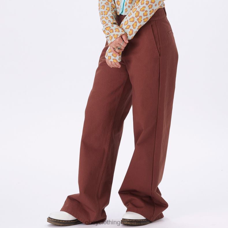 ropa OBEY pantalón de trabajo mila sepia mujer 0RV2P687