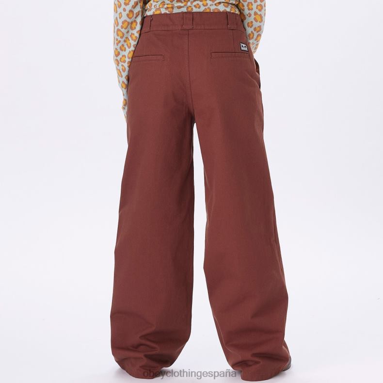 ropa OBEY pantalón de trabajo mila sepia mujer 0RV2P687