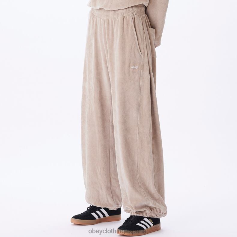 ropa OBEY pantalón karina Gris plateado mujer 0RV2P688