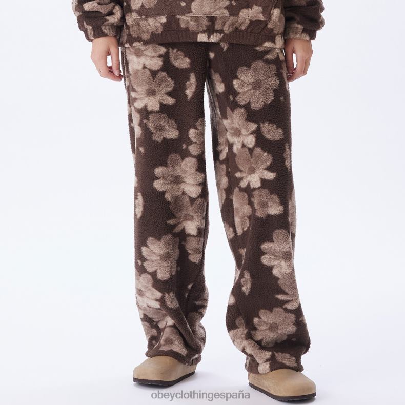 ropa OBEY pantalón shaylin marrón chocolate multicolor mujer 0RV2P696