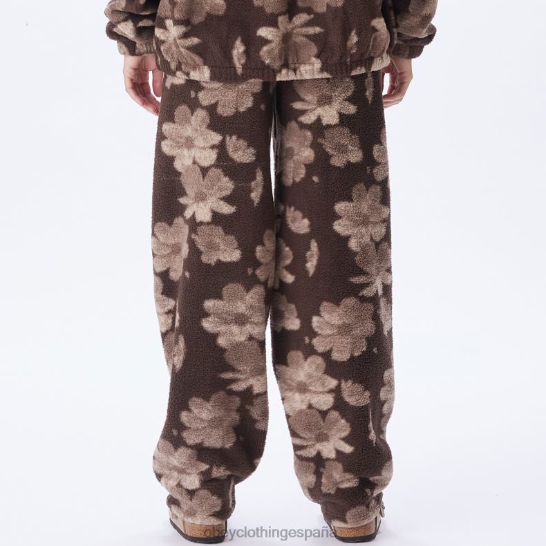 ropa OBEY pantalón shaylin marrón chocolate multicolor mujer 0RV2P696