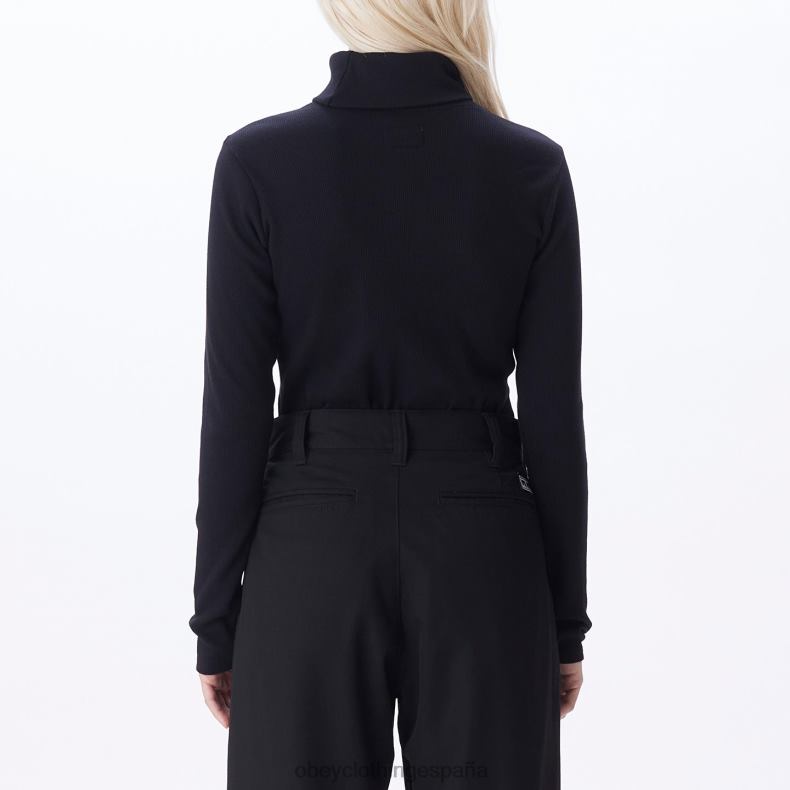 ropa OBEY bella cuello de tortuga negro mujer 0RV2P721