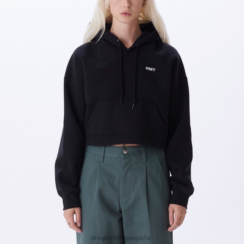 ropa OBEY capucha con logo llamativo negro mujer 0RV2P707
