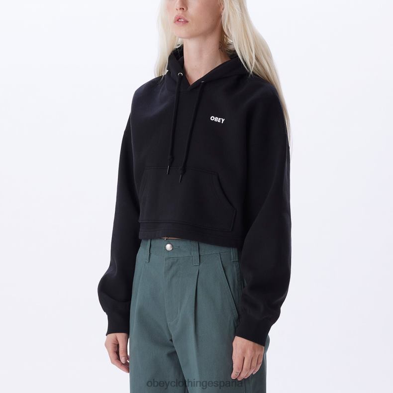 ropa OBEY capucha con logo llamativo negro mujer 0RV2P707