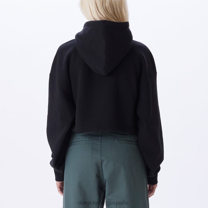 ropa OBEY capucha con logo llamativo negro mujer 0RV2P707