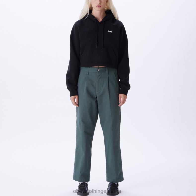 ropa OBEY capucha con logo llamativo negro mujer 0RV2P707