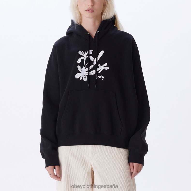 ropa OBEY sudadera con capucha ellis negro mujer 0RV2P693