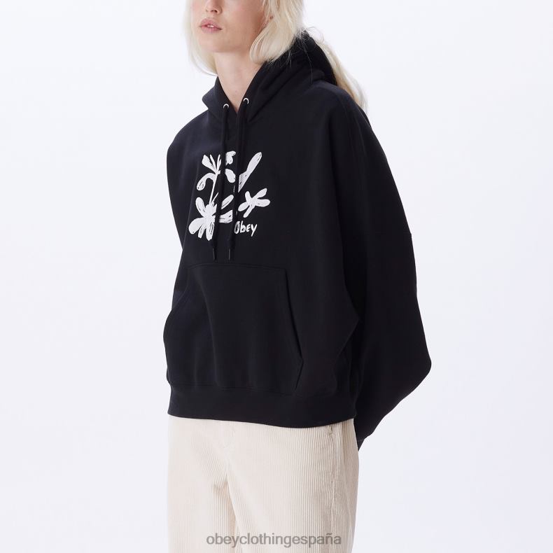ropa OBEY sudadera con capucha ellis negro mujer 0RV2P693