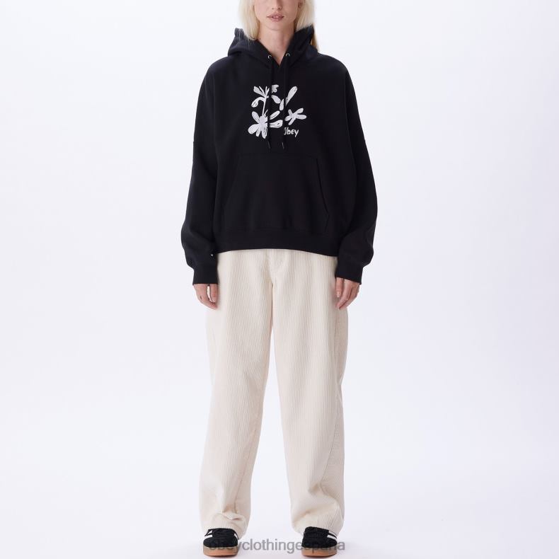 ropa OBEY sudadera con capucha ellis negro mujer 0RV2P693