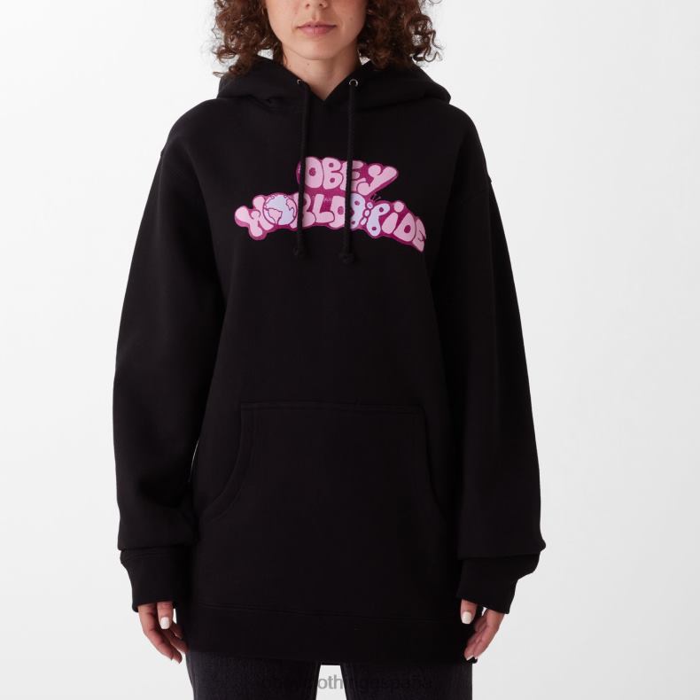 ropa OBEY sudadera con capucha mariposa mundial ii negro mujer 0RV2P713